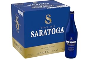 Saratoga Sparkling Spring Water Carbonated, 28 Fl Oz (Pack of 12)