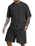 COZYEASE Men's 2 Piece Outfits Short Sleeve