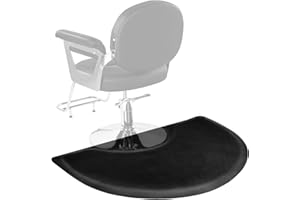 VEVOR Salon Mat for Hair Stylist, 3 x 4 FT Semi-Circle Salon Chair Mat, 1/2-inch Thickened Anti Fatigue Barber Shop Floor Mat