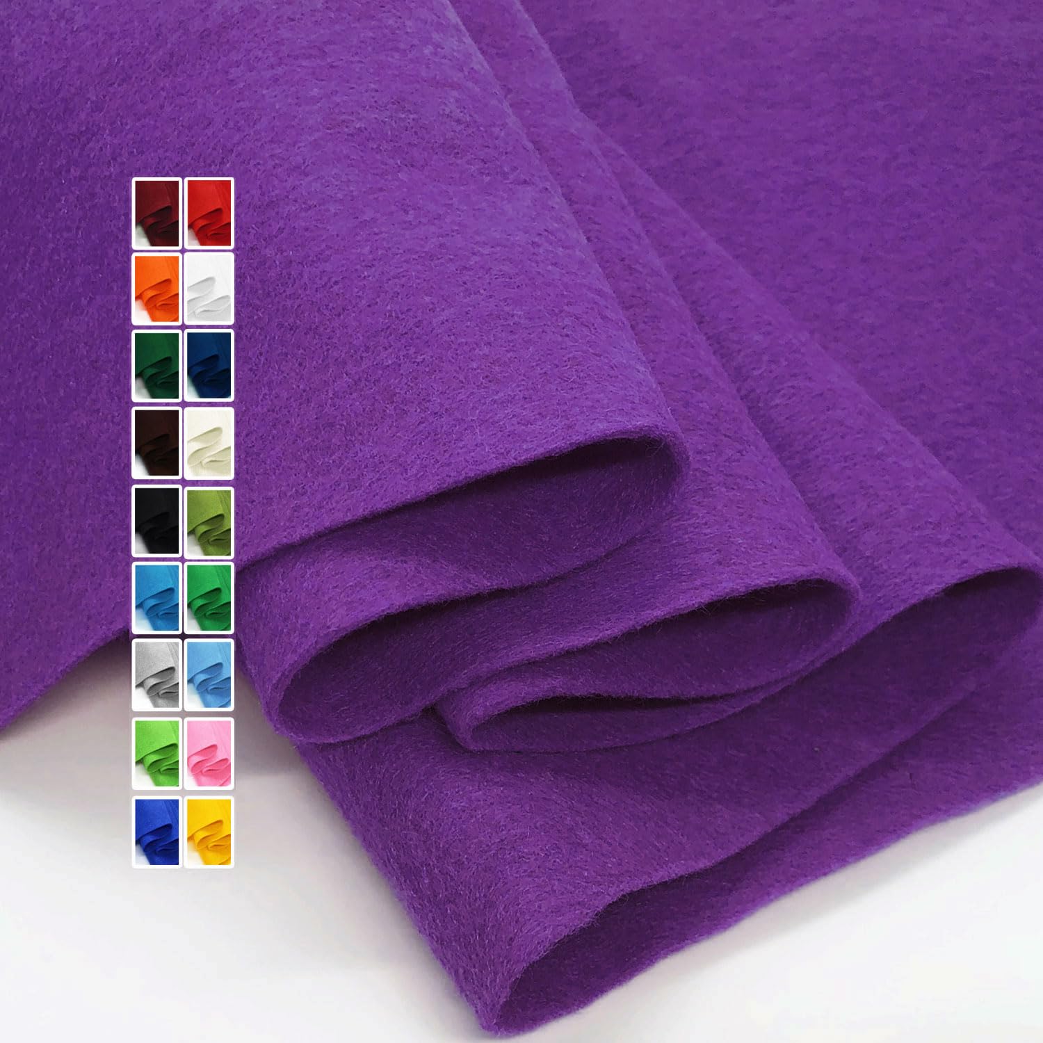 Puple Felt Fabric 36" X 36"(1 Square Yard), 1.6mm