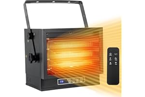 BILT HARD 5000W Electric Garage Heater, 240V Digital Fan-Forced Ceiling Mount Heater with Remote, Hardwired Shop Garage Heater with Thermostat, Overheat Protection, Timer, Ideal for Workshop