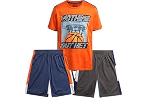 Pro Athlete Boys' Active Shorts Set - Performance T-Shirt and Dry Fit Shorts Set - Summer Activewear Set for Boys (8-16)