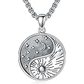 Lattd Yin and Yang Necklace for Men 925 Sterling Silver Yin Yang Pendant Jewelry Gift