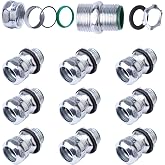 Ypzxola 10 Pcs 1 Inch EMT Raintight Compression Connectors, Zinc Plated Steel Insulated Waterproof EMT Box Connector, CULus Listed Electrical Conduit Fittings for EMT Thin Wall Conduit (1&Prime;)