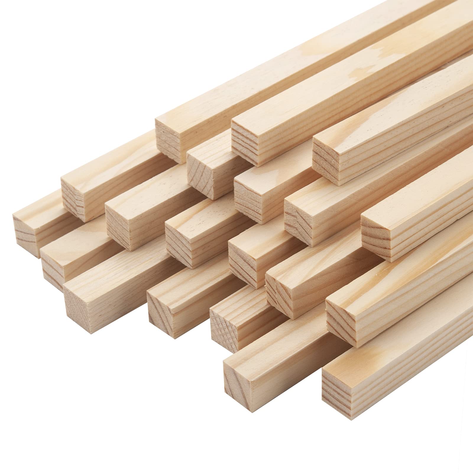 Wood Square Dowel Rods, 20PCS 1/2