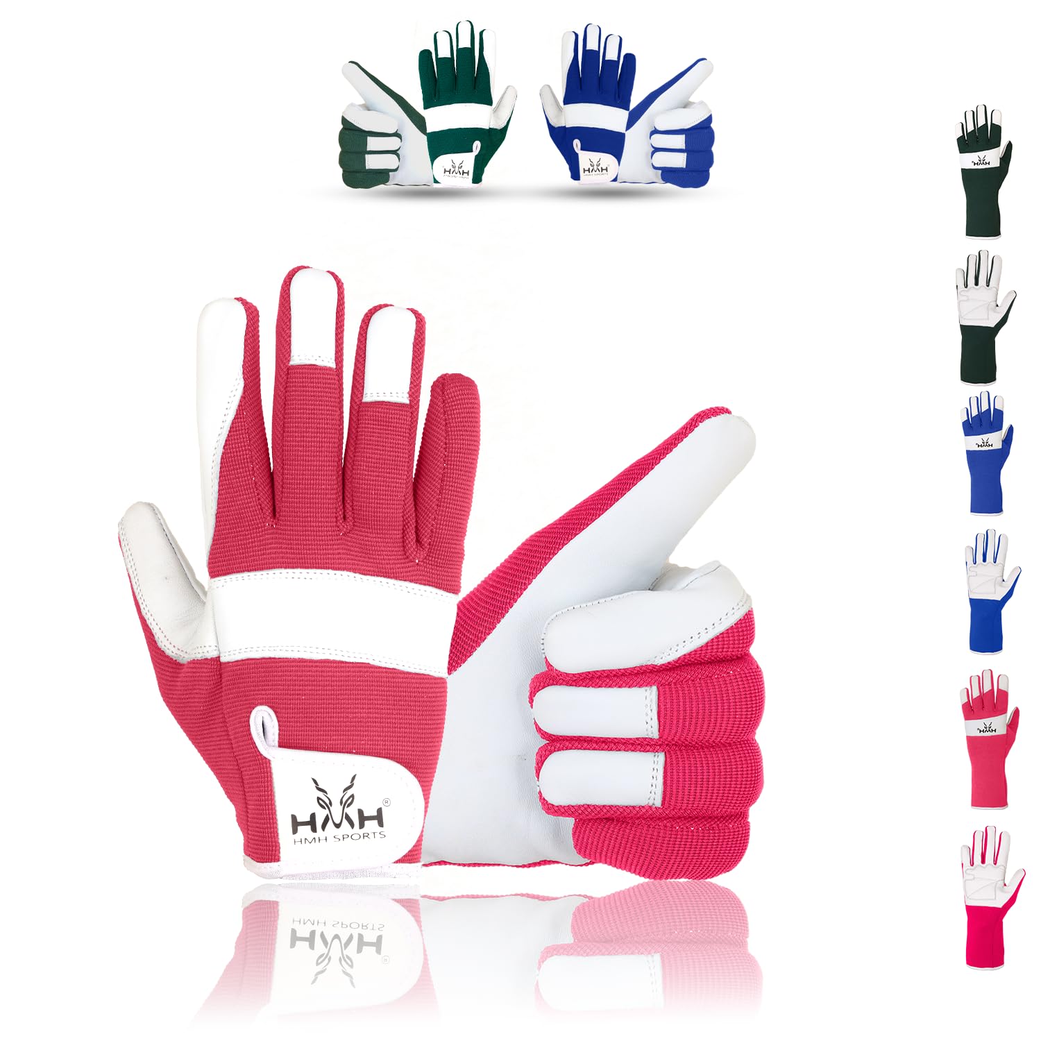 HMH Leather Gardening Gloves For Women - Heavy Duty Work Gloves Men - Dexterity Gloves – Thorn Proof Safety garden gloves mechanic builders (Pink Short, XL) — image 1