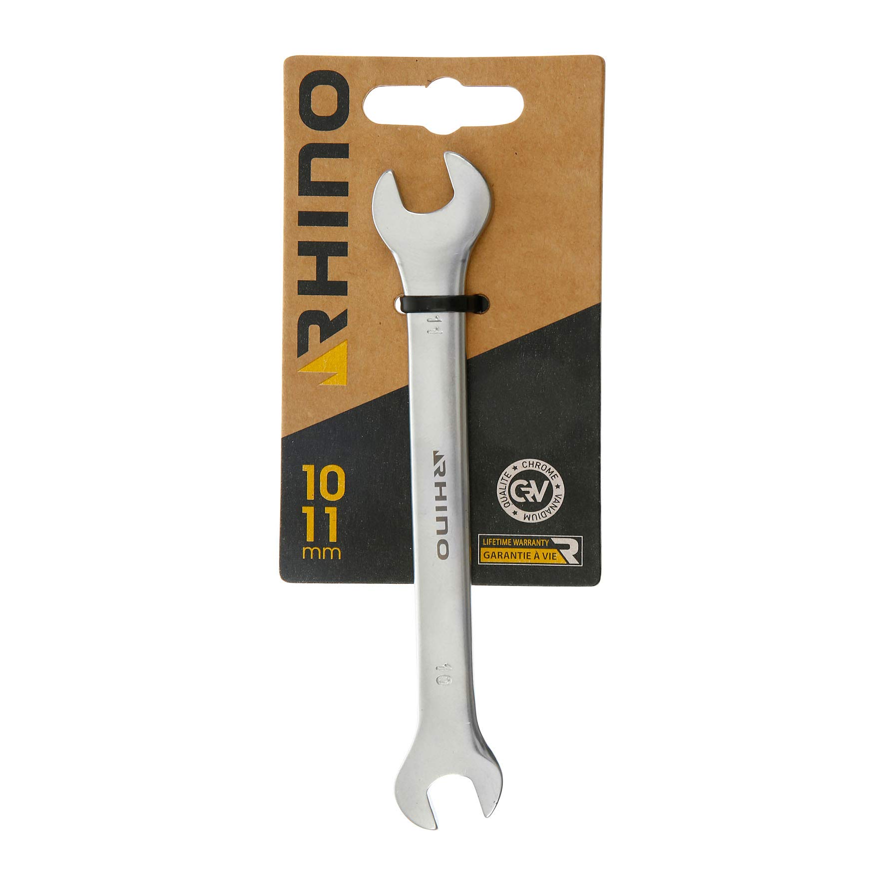 Rhino Cé à fourches 10 x 11 mm Open-End Wrench Diameter 10 x 11 mm Made of Steel (Chrome Vanadium) High Quality