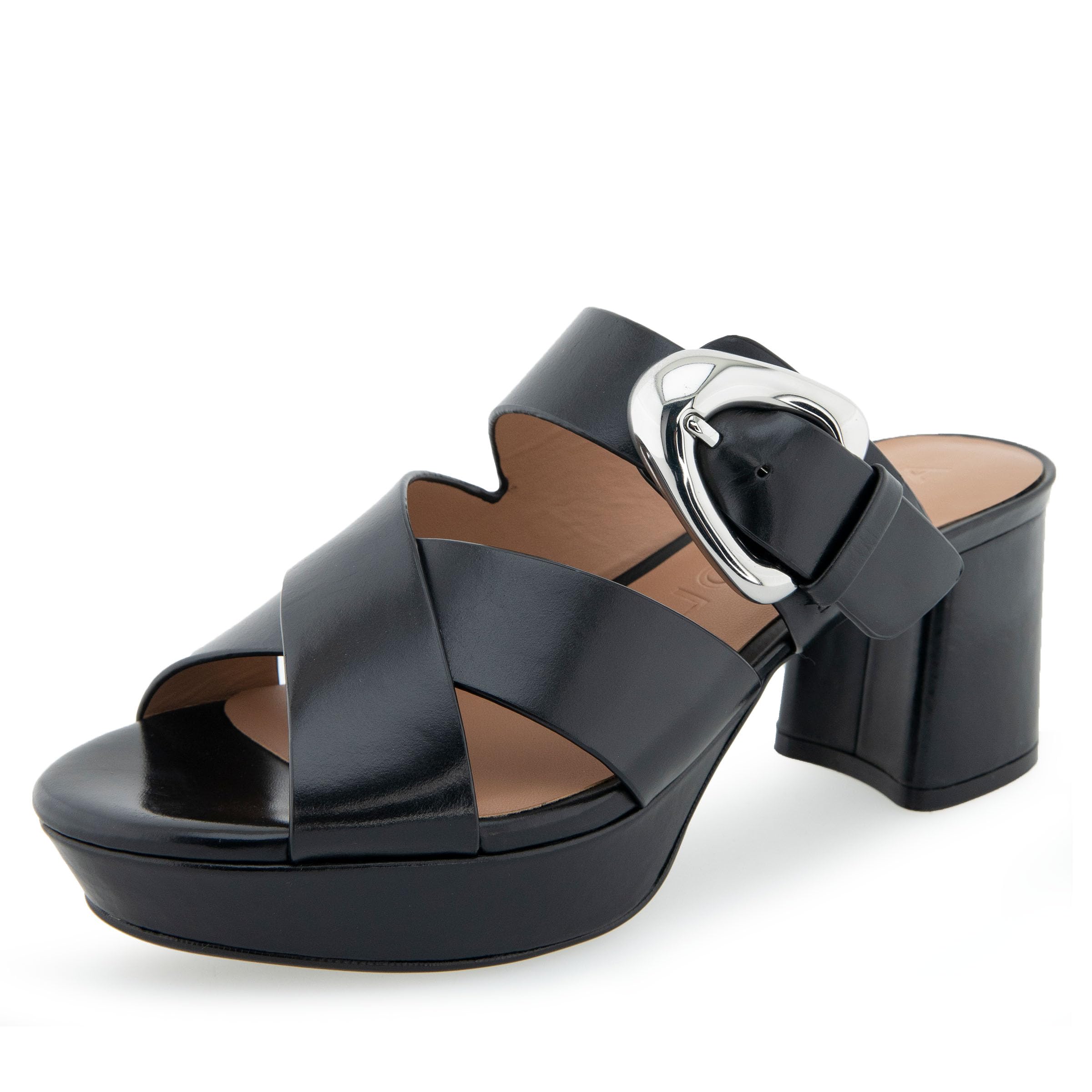 Aerosoles Women’s Collin Heeled Sandal, Black Leather, 9 Wide