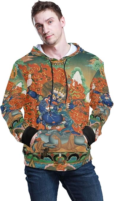 distressed hooded sweatshirt