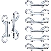 8PCS 316 Stainless Steel Double Ended Bolt Snap Hook Scuba Diving Hook Scuba Diving Clips 3-1/2 Inch Marine Grade Double End Snaps for Heavy Duty Double Snap Hook Trigger Chain Clips Double Sided Clip