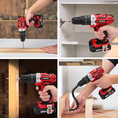Cordless Drill Set, 20V Power Drill Kit with X Battery