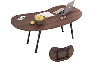 Foldable Coffee Table,Modern Oval Coffee Tables Living Room Center Table,Small Folding Table,Cocktail Table,Wood Rustic Farmh