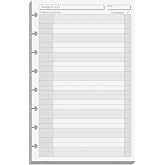 Levenger Circa Daily to Do List Discbound Paper Refill with Checkboxes, Disc Notebook Inserts, White, 100 Sheets, Junior