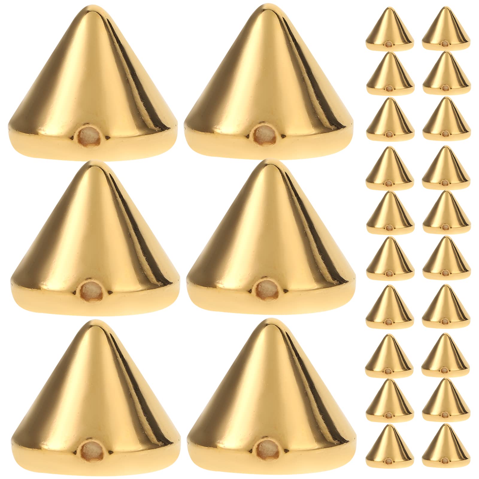 100pcs Golden Cone Spike Rivets for DIY Clothing, Jewelry Making, Bags, Shoes, Bracelets, and Accessories Decoration
