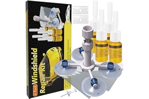 KMOOL Windshield Repair Kit, Cracks Gone Glass Kit Automotive Windscreen Tool for Fixing Chips, and Star-Shaped Crack - Nano Fluid Filler