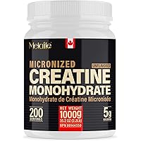 MetaLife 100% Pure Creatine Monohydrate Powder, Canada-Made, 1000 g (200 Servings) Micronized Powder, For Muscle Growth, Stre