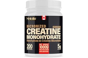 MetaLife 100% Pure Creatine Monohydrate Powder, Canada-Made, 1000 g (200 Servings) Micronized Powder, For Muscle Growth, Stre