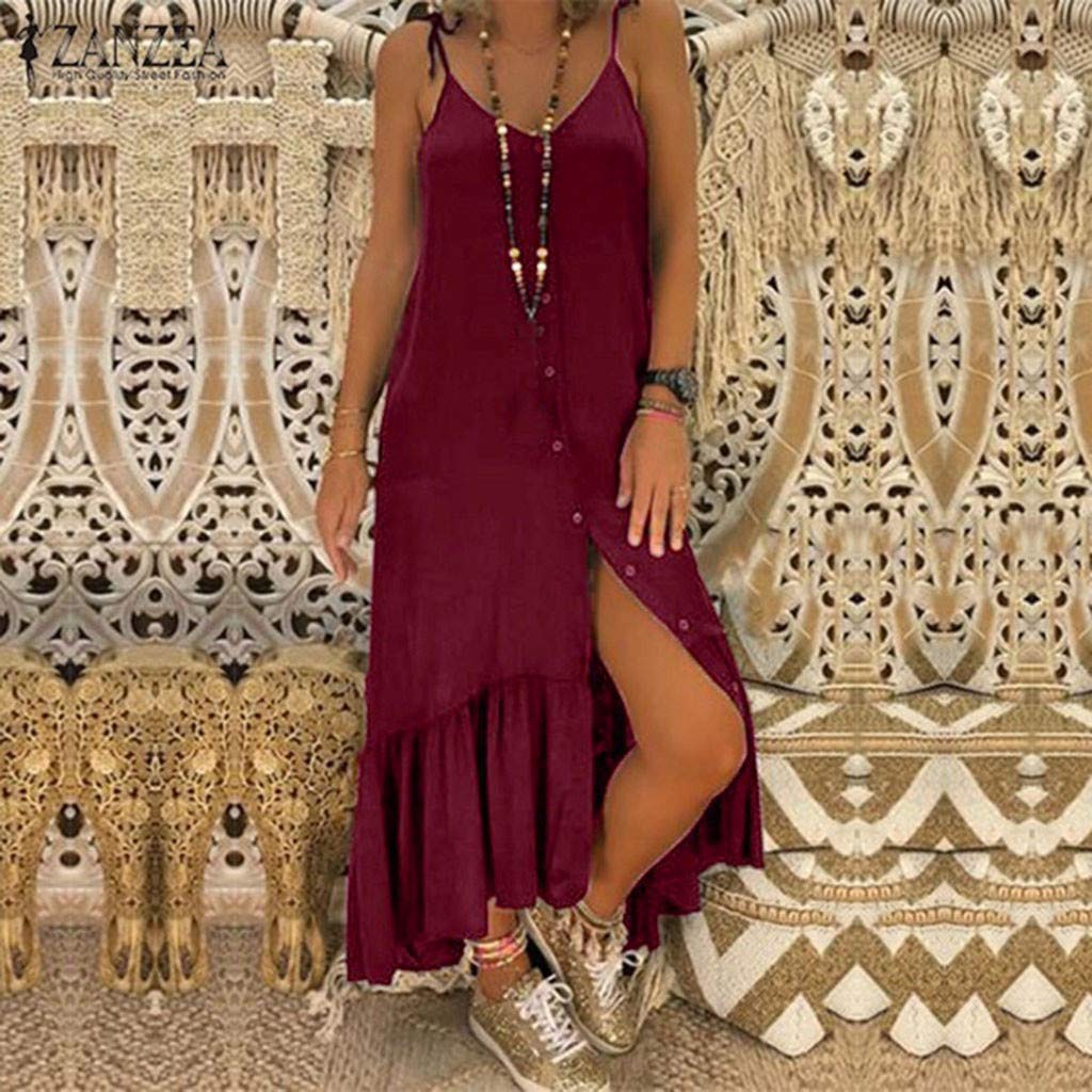 abito a balze elegante lungo