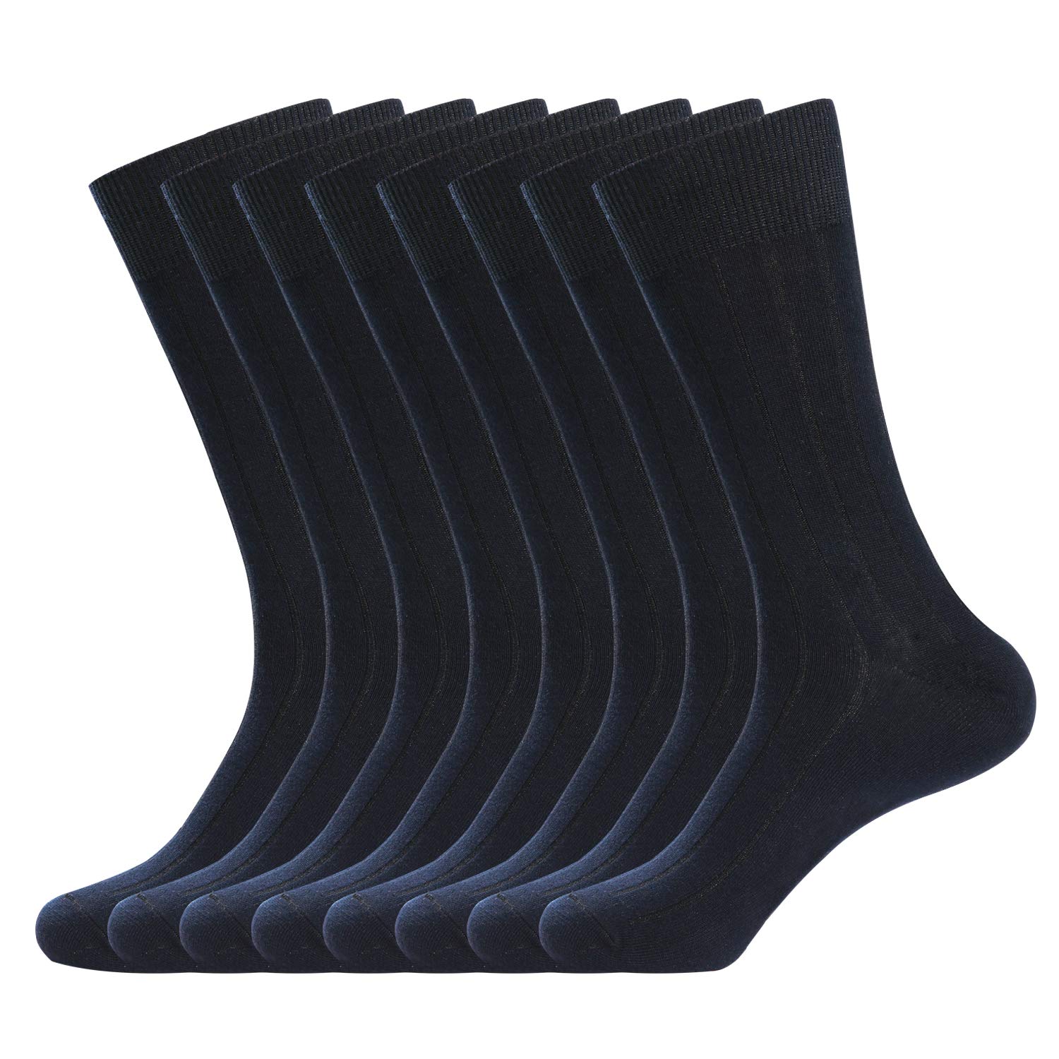Photo 1 of WANDER Mens Classic Dress Socks for Office Work Lightweight Thin Business Navy 8 pairs Size 7-12