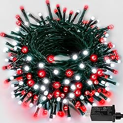 82FT 200 LED Red White Christmas Lights