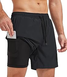 Surenow Men's Athletic Running Shorts Lightweight
