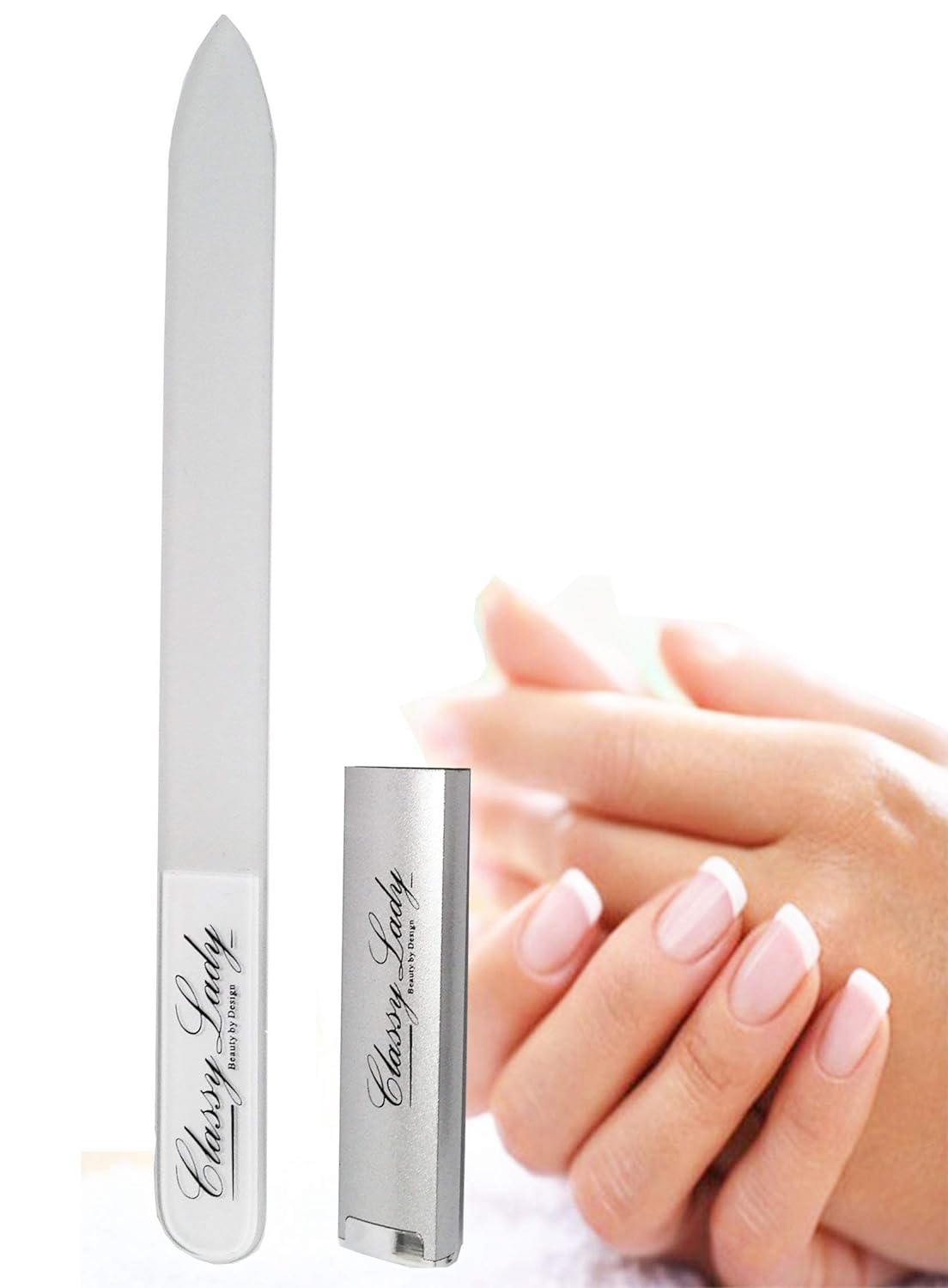 ClassyLady Professional Glass Nail File - Glass Nail File Case, Nails File, Glass Finger Nail Files, Crystal Nail File, Glass Nail & File, Crystal Nail Files : Beauty