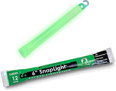 Cyalume Military Grade Glow Sticks Green 6" SnapLight 12 Hour Emergency Chem