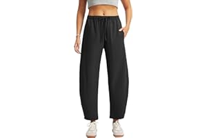 FitsT4 Sports Womens Barrel Pants Baggy Wide Leg Travel Pants Stretchy Lightweight Work Pants UPF50+ with Pockets