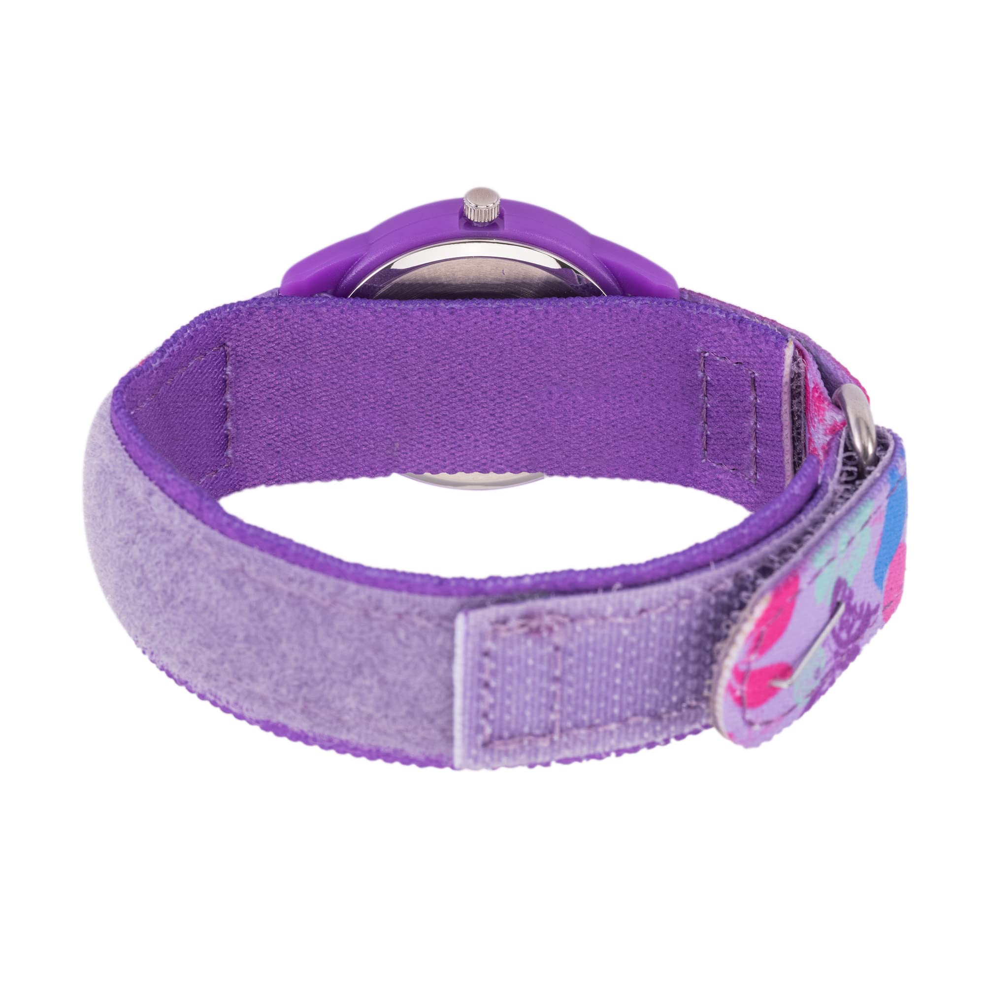 Disney Minnie Mouse Watch for Girls – Adorable Minnie Mouse Watch for Toddlers, Gift for Young Fans – Cute Watches Kids 3-5 with Red Bezel & Multicolor Nylon Strap