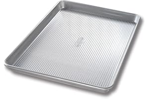 USA Pan Bakeware Half Sheet Pan, Warp Resistant Nonstick Baking Pan, Made in the USA from Aluminized Steel 17 1/4 x12 1/4 x1