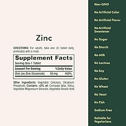 Nature’s Bounty Zinc 50mg, Immune Support