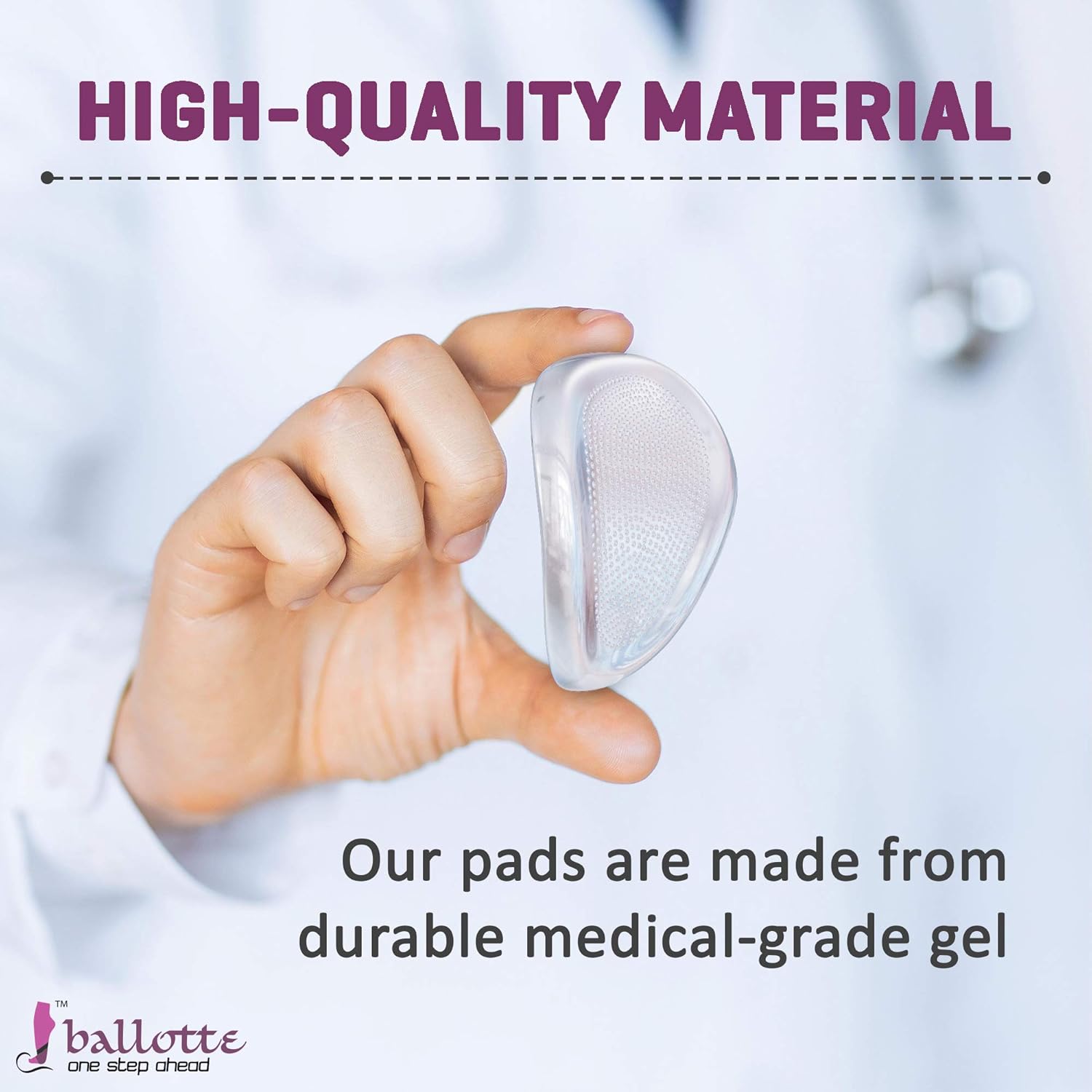 Premium Metatarsal pads, Ball of Foot Cushions for Women, Extra Soft Reusable Metatarsal Foot Pads for Pain Relief, Prevent Blisters and Calluses, Fits Any Shoes, 4 Invisible Pads: Health & Personal Care