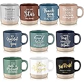 Didaey 10 Pcs Thank You Mugs Bulk Appreciation Gifts for Employee Coworkers Staff Teachers Motivational Ceramic Coffee Mugs Thank You Farewell Going Away Gifts for Coworkers(Classic)