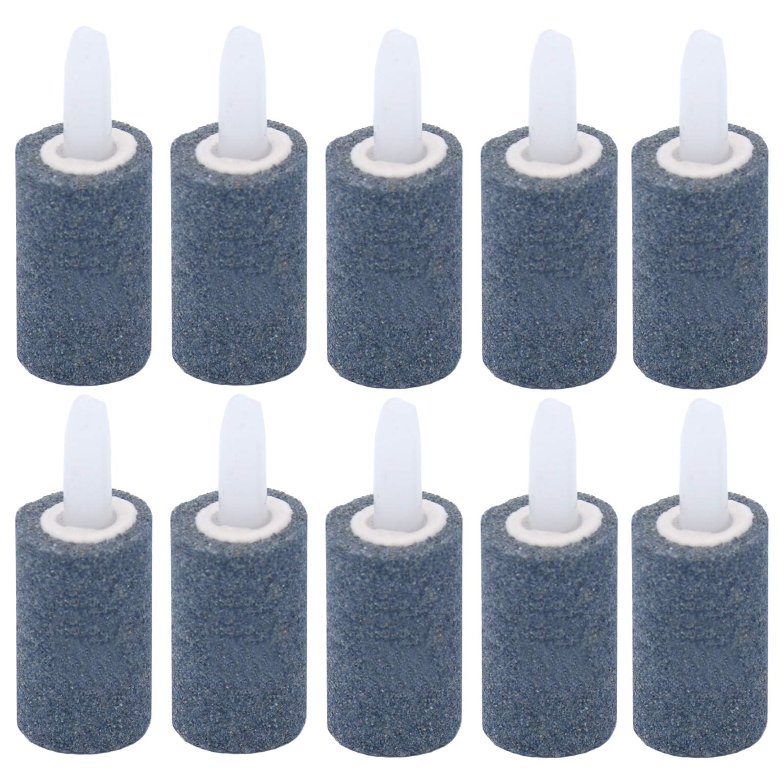 YMWALK Air Stone for Fish Tank, 10 PCS 2.5cm Aquarium Airstone Cylinder Bubble Diffuser Airstones for Aquarium Fish Tank Air Pump and Small Buckets