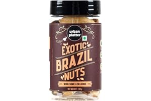 Urban Platter Exotic Raw Brazil Nuts | 3.53 Oz (100g) | Natural, Organic, Fresh, Shelled & Unsalted | Crunchy, Delicious & Healthy Party Snack | Ideal for Gift Giving, Dessert or Baking