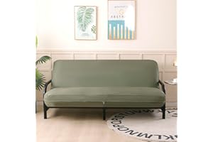 OctoRose 3 Side Zipper Full Size Anti Scratch Olive Green Waterproof Pet Friendly Faux Leather Anti Scratch Olive Futon Cover Sofa Daybed Mattress Slipcover