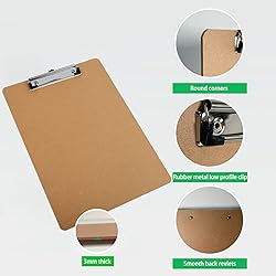 Happyhapi 16 Pack Clipboards Letter Size 9" x