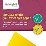 Hawksbill Yellow Paper A4 80 GSM 100 Sheet Pack for Copier and Printer view 2