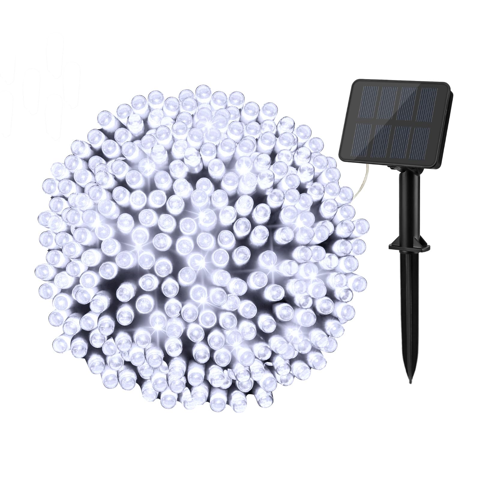 Gcstnn Solar String Lights Outdoor, 12M 120 LED Solar Powered Fairy Lights, 8 Modes IP65 Waterproof Solar Lights for Garden Patio Yard Party Christmas(Cool White)