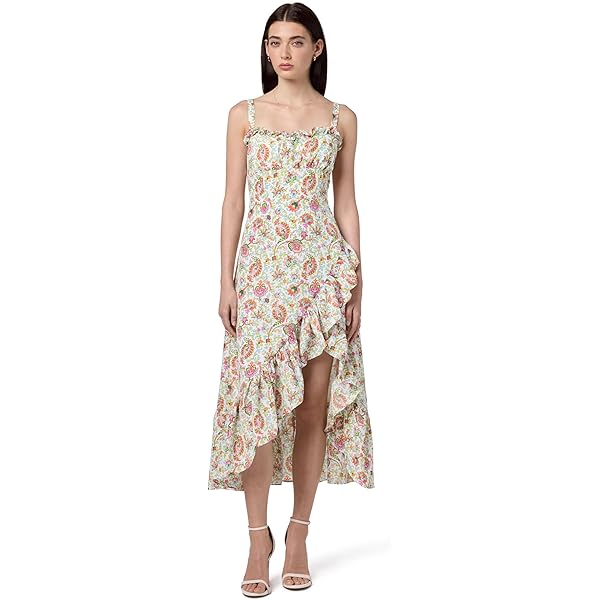 knee length dresses for ladies Bardot – Esra Printed Midi Dress – campaign-outlet – Pink / Floral