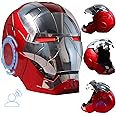 ROUQING Helmet Electronic Mark 5 Voice Control/Sensing Open/Close Suitcase Armor Helmet With Sounds & LED Eyes Light Up Wearable Super Hero Movie 1:1 Model Prop For Christmas Halloween