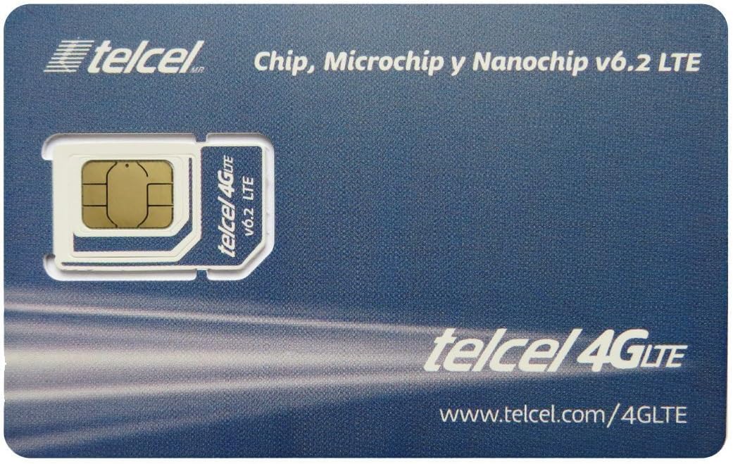 Telcel SIM Card Mexico (LTE Fits All Devices) Unlimited