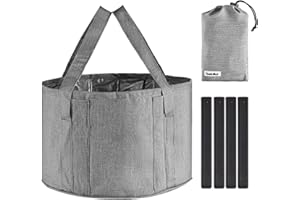 BEINILAI Collapsible Foot Bath Basin, Portable Foot Soak Tub, Folding Foot Tub for Soaking Feet, Multifunctional Bucket for Travel, Camping Washing, Storage Bucket, Foot Spa, Grey