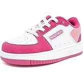 Nautica Girls Sneakers, Stylish Low-Top Tennis Shoes with Cushioned Insole for Everyday Wear, Toddler, Little Kids and Big Kids, Lace-Up/Bungee