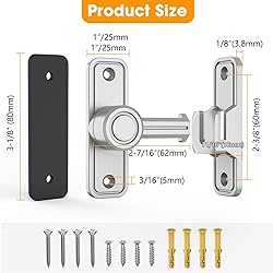 Sliding Barn Door Lock Hardware, 90 Degree Locks