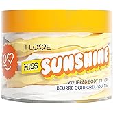 I LOVE Cosmetics Miss Sunshine Whipped Body Butter - Body Moisturizer for Women - Shea and Cocoa Butter, Avocado Oil - Vanilla Caramel Scent - 8.5 oz