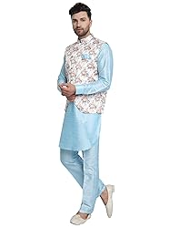 SKAVIJ Men's Kurta Pajama and Jacket