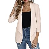 KOJOOIN Womens Blazer Long Sleeve Open Front Business Casual Cardigan Jacket