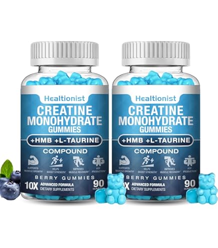 Amazon.com: Creatine Monohydrate 5000mg Gummies with BCAA, L-Carnitine,  Taurine & Vitamin B12