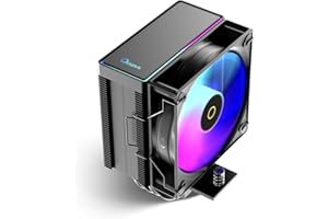 Gamma A40 ARGB BK CPU Cooler,100mm PWM Fan,133mm Height Single Tower Computer Compact CPU Air Cooler,4 Copper Heat Pipes,ARGB